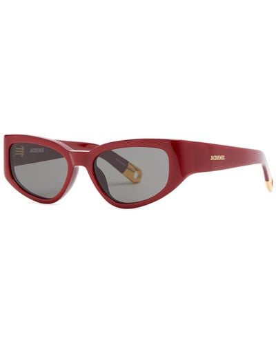 Jacquemus Les Lunettes Gala Cat-eye Sunglasses - Red