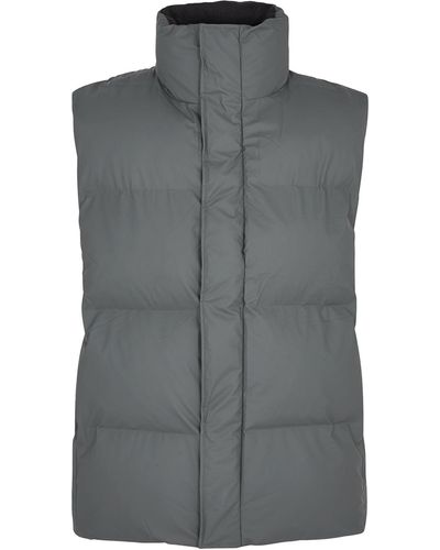 Rains Quilted Rubberised Gilet - Gray