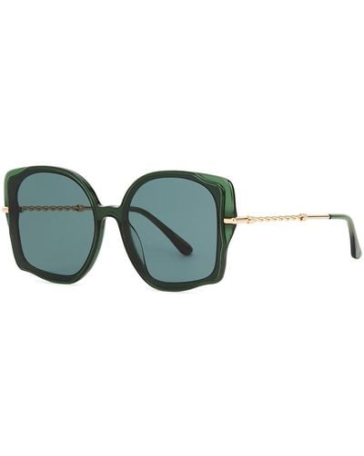For Art's Sake Fahrenheit Oversized Sunglasses, Sunglasses - Green