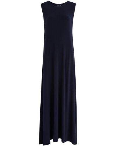 Norma Kamali Stretch-Jersey Maxi Dress - Blue