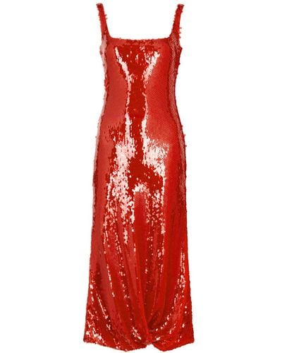 16Arlington Sidd Embellished Midi Dress - Red