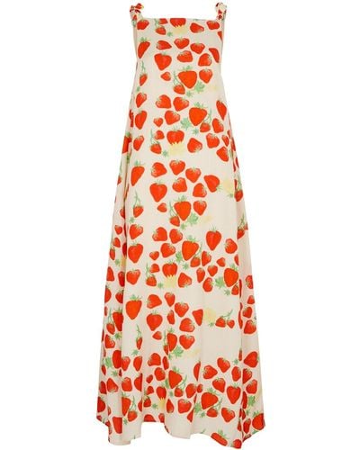 Helmstedt Strawberry-print Maxi Dress - Red