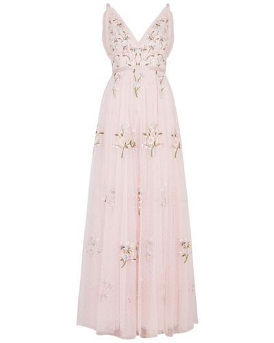 Needle & Thread Petunia Embellished Tulle Gown - Pink