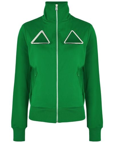 Coperni Triangle Cut-Out Jersey Track Jacket - Green