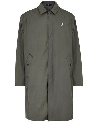 Fred Perry Layered Gilet And Crinkled Shell Jacket - Grey