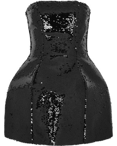GIUSEPPE DI MORABITO Strapless Sequin Mini Dress - Black