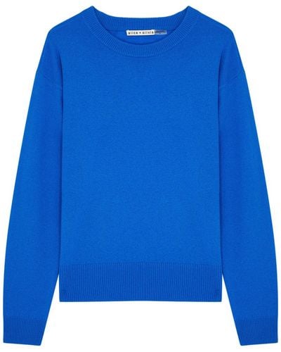 Alice + Olivia Angie Wool-Blend Sweater - Blue