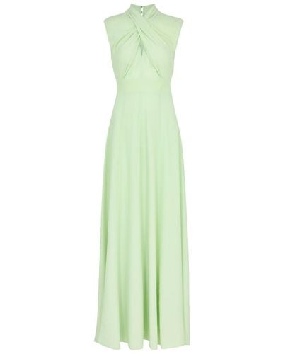Diane von Furstenberg Mallery Cross-Over Maxi Dress - Green