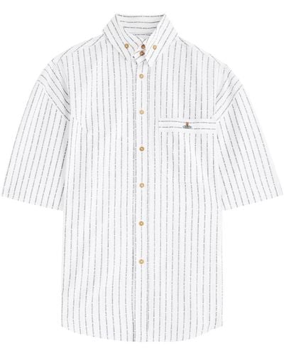 Vivienne Westwood Krall Striped Logo-Print Shirt - White