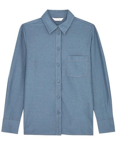 Max Mara Arcadia Stretch-Jersey Shirt - Blue
