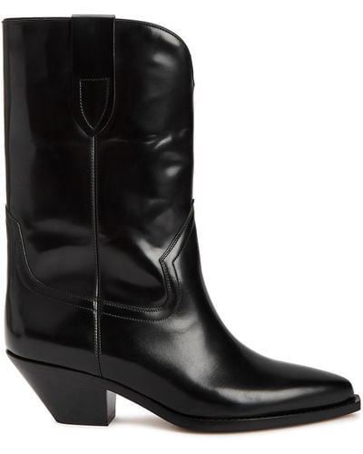 Isabel Marant Étoile Dahope 50 Leather Ankle Boots - Black