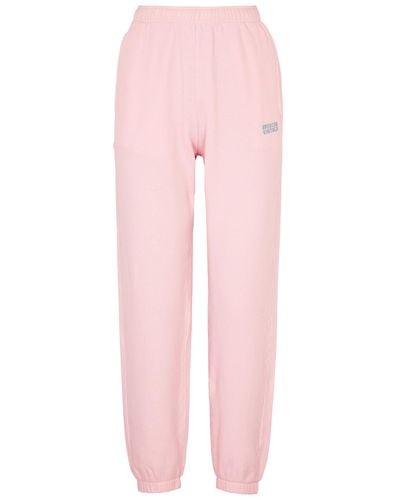 American Vintage Izubird Logo Stretch-cotton Sweatpants - Pink