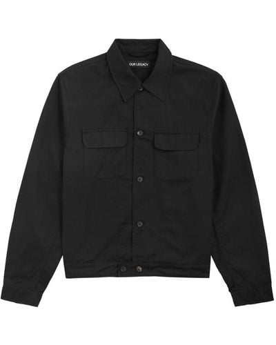 Our Legacy Cotton-Blend Coach Jacket - Black