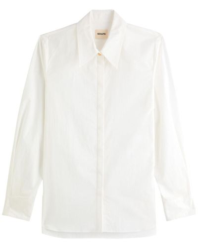 Khaite Minta Cotton-Poplin Shirt - White