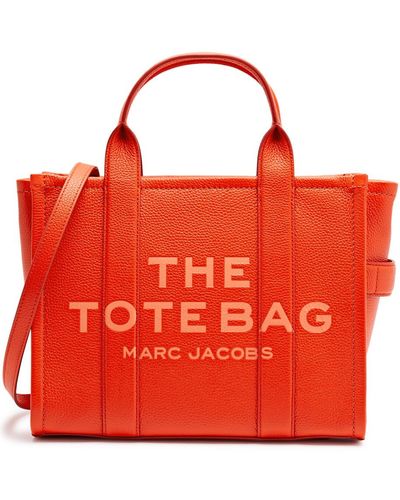 Marc Jacobs The Tote Grained Leather Tote - Red