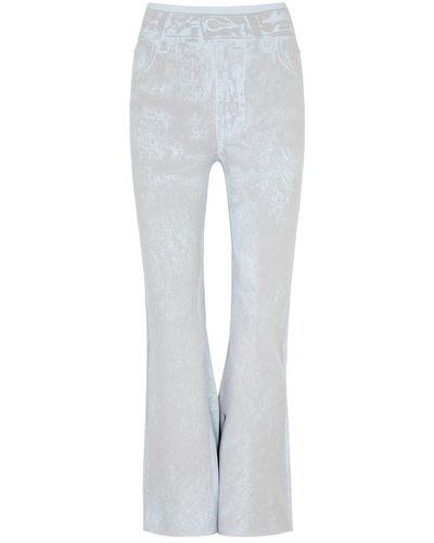 Ph5 Hazel Intarsia Stretch-knit Trousers - Grey