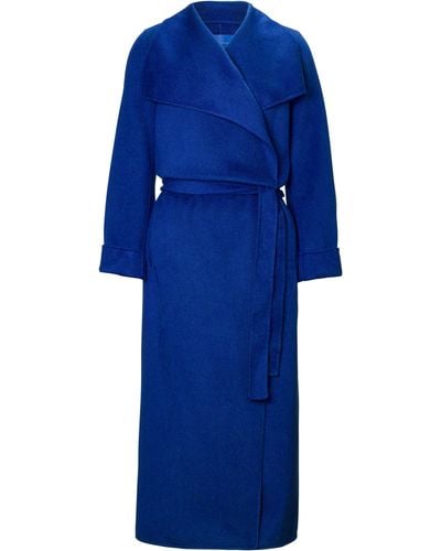 Winser London Lauren Wrap Coat - Blue