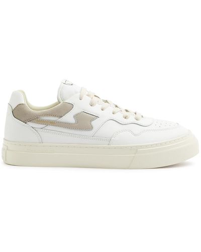 Stepney Workers Club Pearl S-strike Paneled Leather Sneakers - White