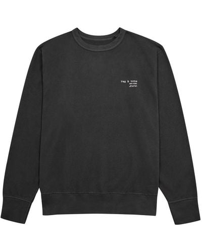Rag & Bone Damon Logo Cotton Sweatshirt - Black