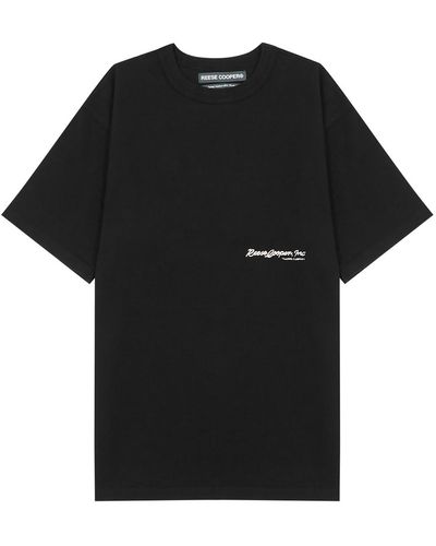 Reese Cooper Outdoor Supply Black Logo Cotton T-shirt