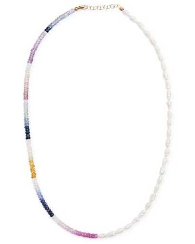 Roxanne First Can't Decide Pearl And Sapphire Necklace - White