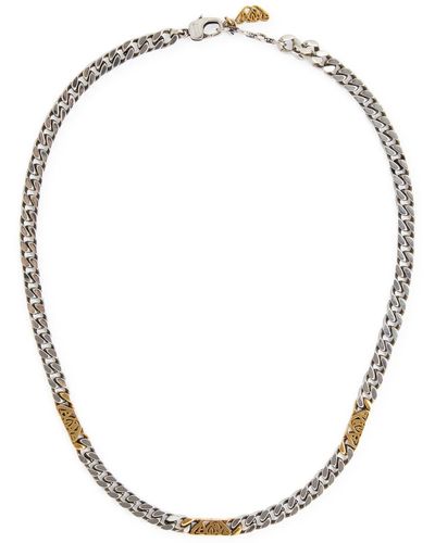 Alexander McQueen Seal Two-tone Chain Necklace - Metallic