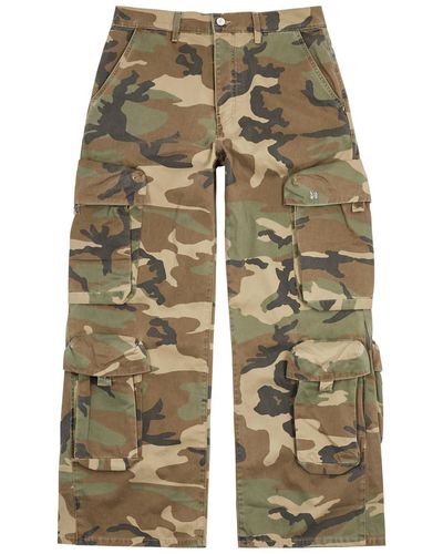 Amiri Camouflage Wide-leg Cargo Jeans - Natural