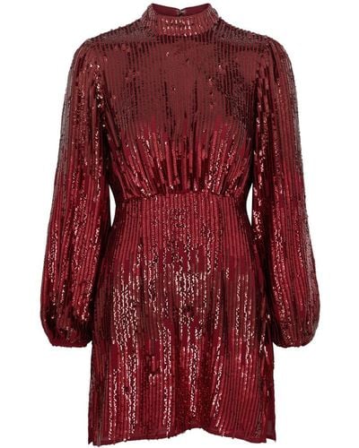 RIXO London Samantha Sequin Mini Dress - Red