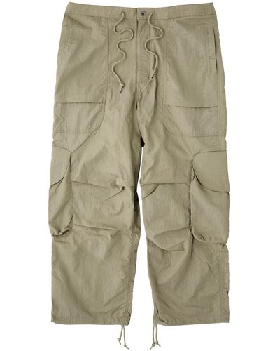 Entire studios Freight Crinkled Nylon Cargo Trousers - Natural