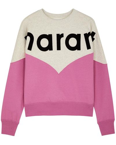 Isabel Marant Isabel Marant Étoile Houston Logo Cotton-blend Sweatshirt - Pink