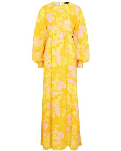 Stine Goya Tammy Tie-dye Seersucker Maxi Dress - Yellow