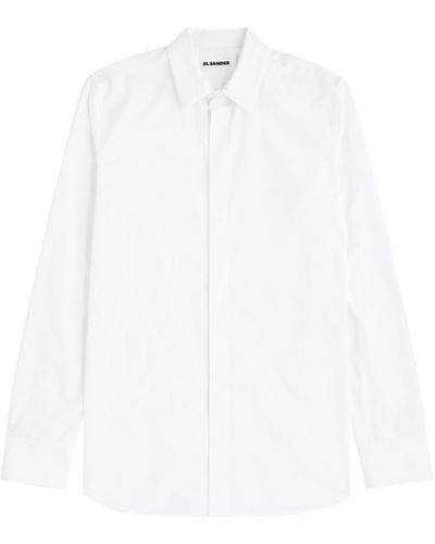 Jil Sander Cotton-Poplin Shirt - White