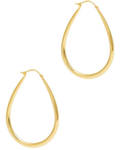 Daphine Louise 18Kt-Plated Hoop Earrings - Metallic