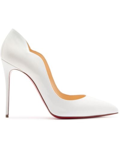 Christian Louboutin Hot Chick 100 Patent Leather Court Shoes - White