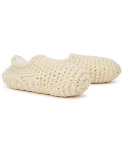 Eberjey Chunky-knit Slipper Socks - Natural