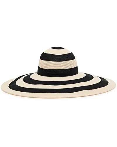 Eugenia Kim Sunny Striped Wide-brim Straw Hat - Black