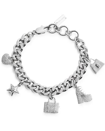 Marc Jacobs Mini Icon Chain Charm Bracelet - Metallic