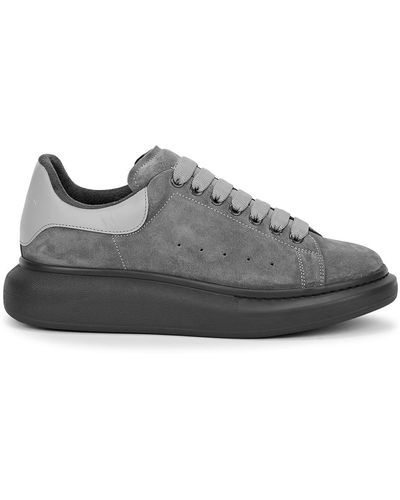 Alexander McQueen Oversized Suede Sneakers - Gray