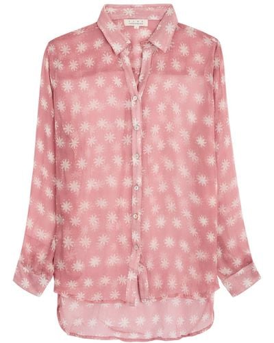 Cloe Cassandro Elodie Printed Silk-Georgette Shirt - Pink