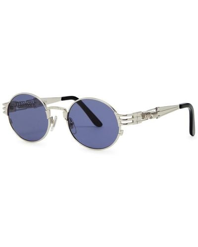 Jean Paul Gaultier 56-6106 Round-Frame Sunglasses - Blue