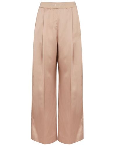 Stine Goya Ciara Wide-leg Satin Trousers - Natural