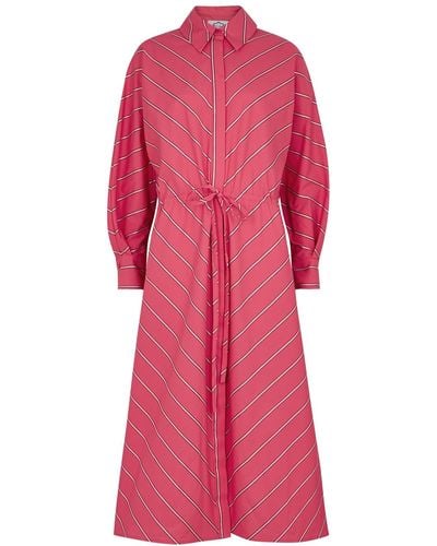 Evi Grintela Inge Striped Cotton Shirt Dress - Pink