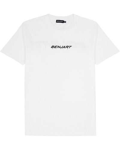 Benjart Logo Spray Cotton T-shirt - White