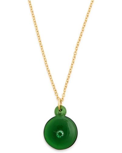 SANDRALEXANDRA Trace 18Kt-Plated Necklace - Green