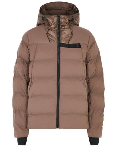 On Shoes Challenger Quilted Shell Jacket - Brown