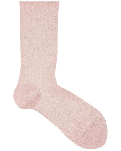 FALKE Shiny Metallic-weave Socks - Pink