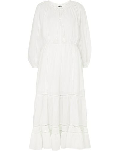 Isabel Marant Isabel Marant Étoile Latifa Cotton-blend Maxi Dress - White