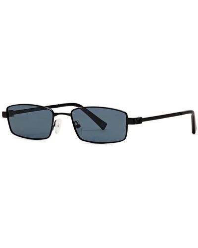 Le Specs Bizarro Rectangle-frame Sunglasses - Blue