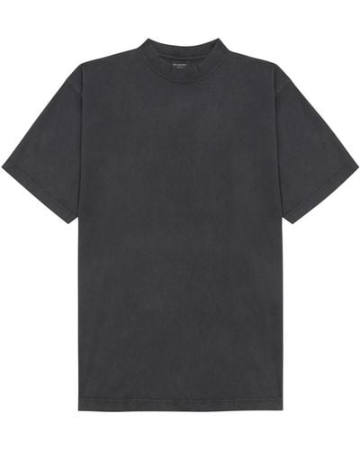 Balenciaga Hand-Drawn Logo Cotton T-Shirt - Black