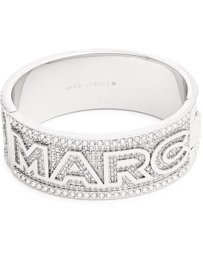 Marc Jacobs The Monogram Crystal-embellished Bracelet - White